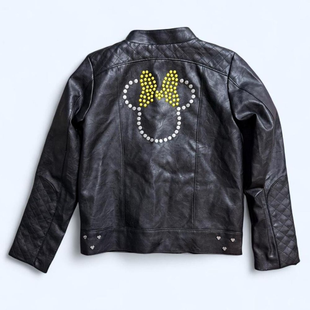 Disney Collection Studded Minnie Mouse Faux Leather Jacket